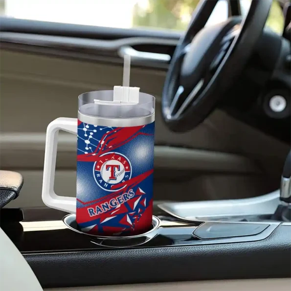 customized texas rangers abstract paths blue curved tumbler trendy 1.webp
