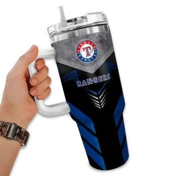 customized texas rangers arrow armor blue black curved tumbler fashion forward 1.webp