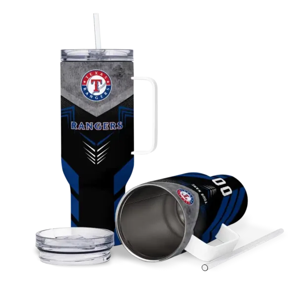 customized texas rangers arrow armor blue black curved tumbler high quality 1.webp