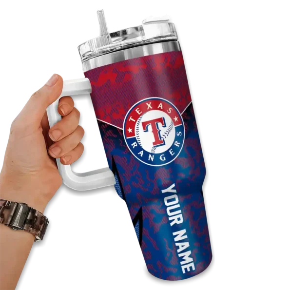 customized texas rangers chevron stripe blue curved tumbler fashion forward 1.webp