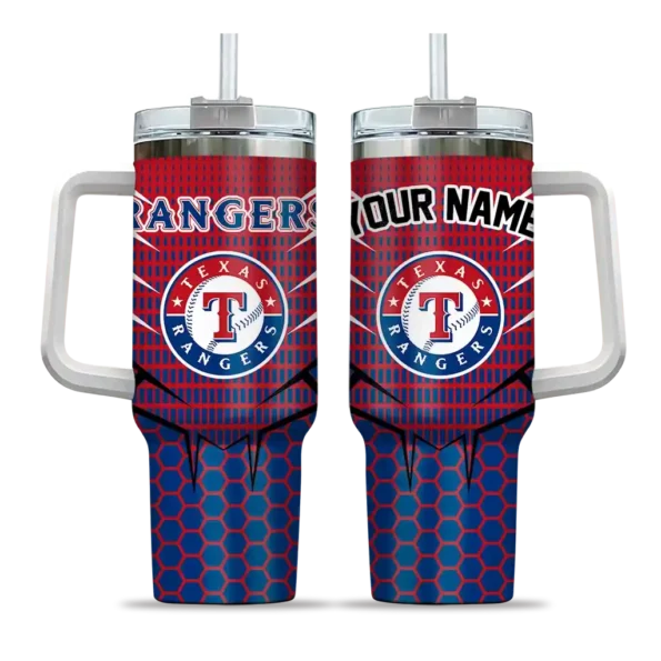 customized texas rangers hex texture blue curved tumbler best selling 1.webp