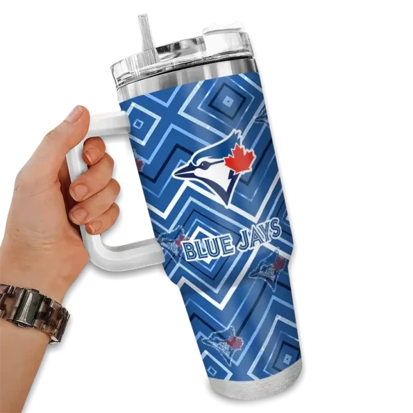 customized toronto blue jays bold diamonds blue curved tumbler fashion forward 1.webp