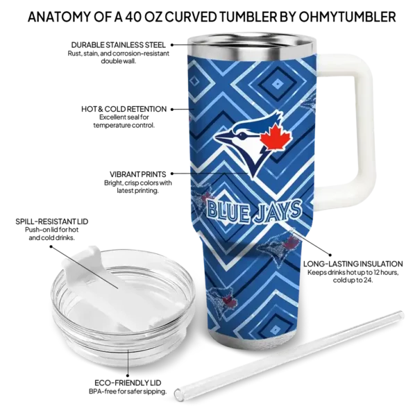 customized toronto blue jays bold diamonds blue curved tumbler new arrival 1.webp