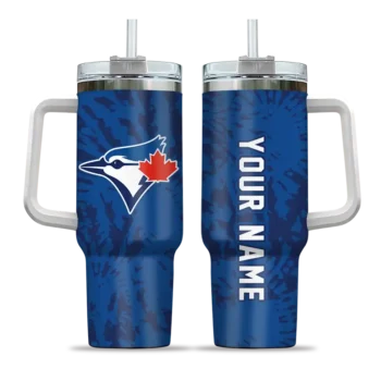 customized toronto blue jays burst swirl blue curved tumbler best selling 1.webp