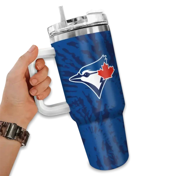 customized toronto blue jays burst swirl blue curved tumbler fashion forward 1.webp