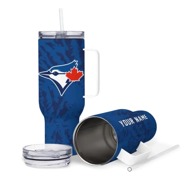 customized toronto blue jays burst swirl blue curved tumbler high quality 1.webp