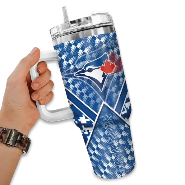 customized toronto blue jays chevron angle blue curved tumbler fashion forward 1.webp