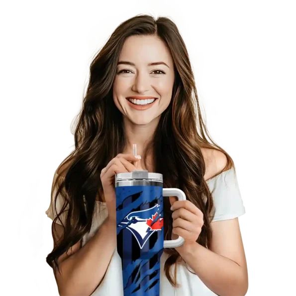 customized toronto blue jays claw cut blue black curved tumbler premium grade 1.webp
