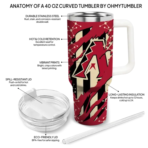 personalized arizona diamondbacks claw cut red black curved tumbler new arrival 1 1 1 1.webp