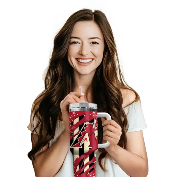 personalized arizona diamondbacks claw cut red black curved tumbler premium grade 1 1 1 1.webp