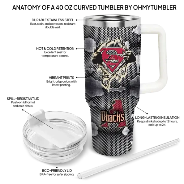 personalized arizona diamondbacks superman shield red gray curved tumbler new arrival 1 1 1 1.webp