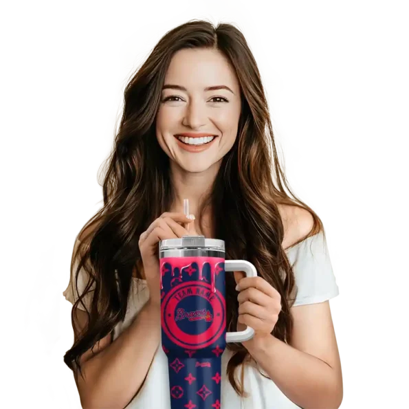 personalized atlanta braves bullseye drips navy curved tumbler premium grade 1 1 1.webp