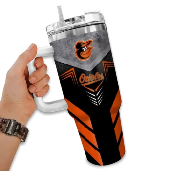 personalized baltimore orioles arrow armor orange black curved tumbler fashion forward 1 1.webp