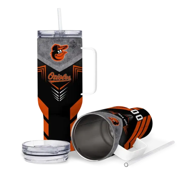 personalized baltimore orioles arrow armor orange black curved tumbler high quality 1 1.webp