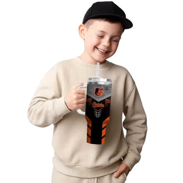 personalized baltimore orioles arrow armor orange black curved tumbler latest model 1 1.webp