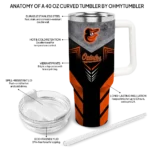 personalized baltimore orioles arrow armor orange black curved tumbler best selling 1 1.webp