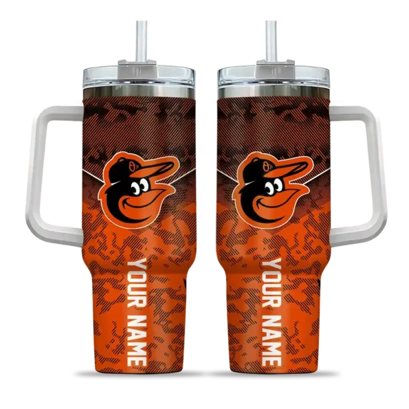 personalized baltimore orioles chevron stripe orange curved tumbler best selling 1 1.webp