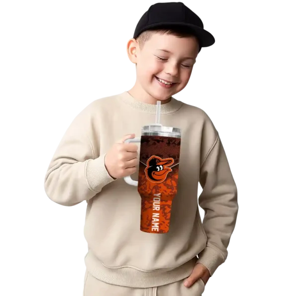 personalized baltimore orioles chevron stripe orange curved tumbler latest model 1 1.webp