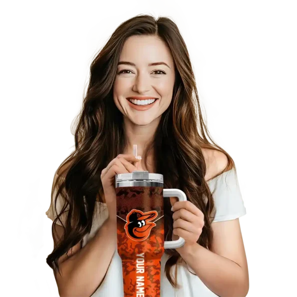 personalized baltimore orioles chevron stripe orange curved tumbler premium grade 1 1.webp
