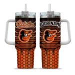 personalized baltimore orioles hex texture orange curved tumbler best selling 1 1.webp