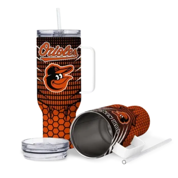 personalized baltimore orioles hex texture orange curved tumbler high quality 1 1.webp