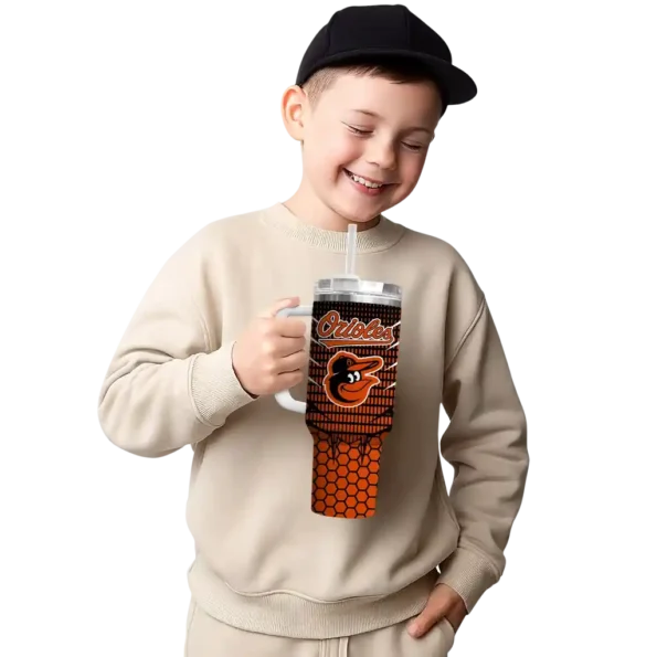 personalized baltimore orioles hex texture orange curved tumbler latest model 1 1.webp
