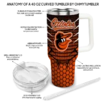 personalized baltimore orioles hex texture orange curved tumbler best selling 1 1.webp