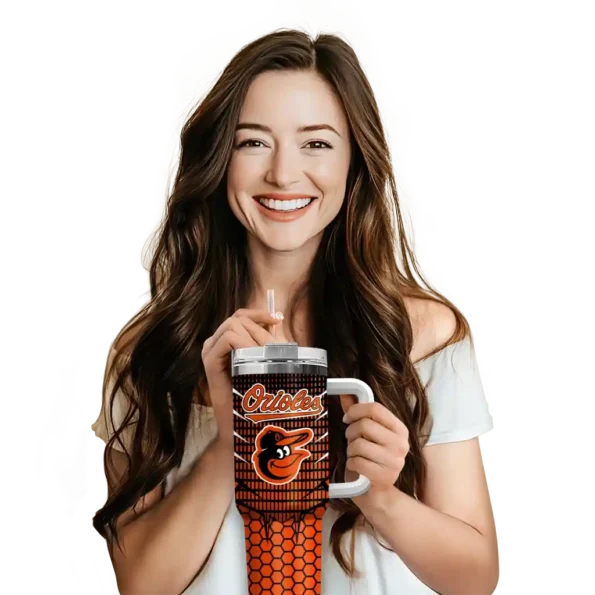 personalized baltimore orioles hex texture orange curved tumbler premium grade 1 1.webp