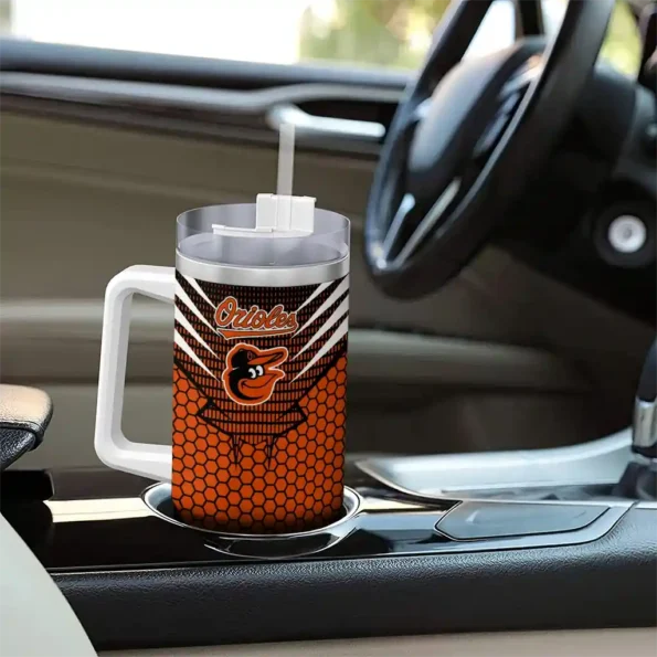 personalized baltimore orioles hex texture orange curved tumbler trendy 1 1.webp