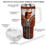 personalized baltimore orioles leopard zipper orange curved tumbler best selling 1 1.webp