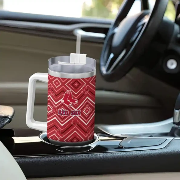 personalized boston red sox bold diamonds red curved tumbler trendy 1 1.webp