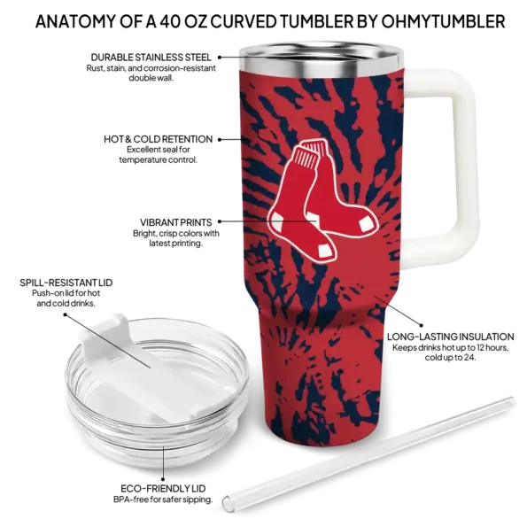 personalized boston red sox burst swirl red curved tumbler new arrival 1 1.webp