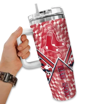 personalized boston red sox chevron angle red curved tumbler fashion forward 1 1.webp