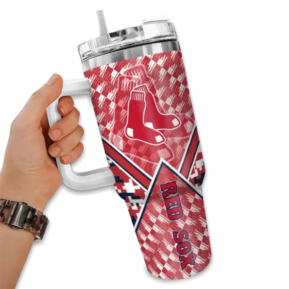 personalized boston red sox chevron angle red curved tumbler fashion forward 1 1.webp