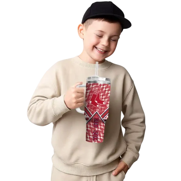 personalized boston red sox chevron angle red curved tumbler latest model 1 1.webp