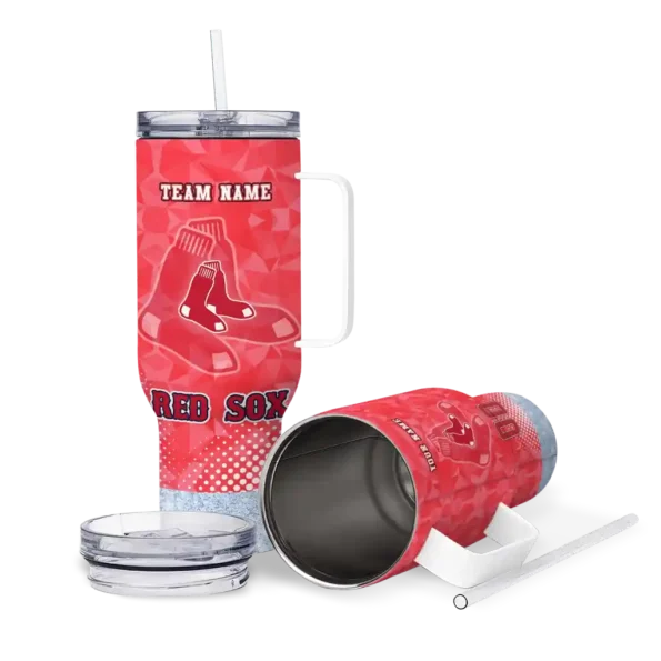 personalized boston red sox geometric prism red curved tumbler high quality 1 1.webp