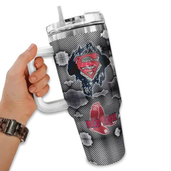 personalized boston red sox superman shield red gray curved tumbler fashion forward 1 1.webp