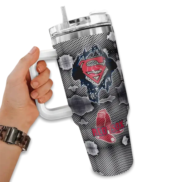 personalized boston red sox superman shield red gray curved tumbler fashion forward 1 1.webp