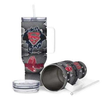 personalized boston red sox superman shield red gray curved tumbler high quality 1 1.webp