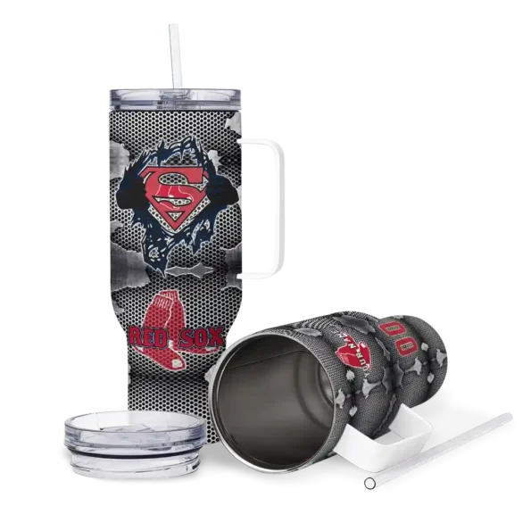 personalized boston red sox superman shield red gray curved tumbler high quality 1 1.webp