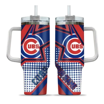 personalized chicago cubs arrow burst blue curved tumbler best selling 1 1.webp