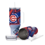 personalized chicago cubs arrow burst blue curved tumbler best selling 1 1.webp