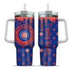 personalized chicago cubs bullseye drips blue curved tumbler best selling 1 1.webp