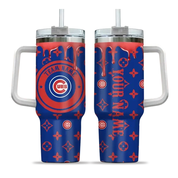 personalized chicago cubs bullseye drips blue curved tumbler best selling 1 1.webp