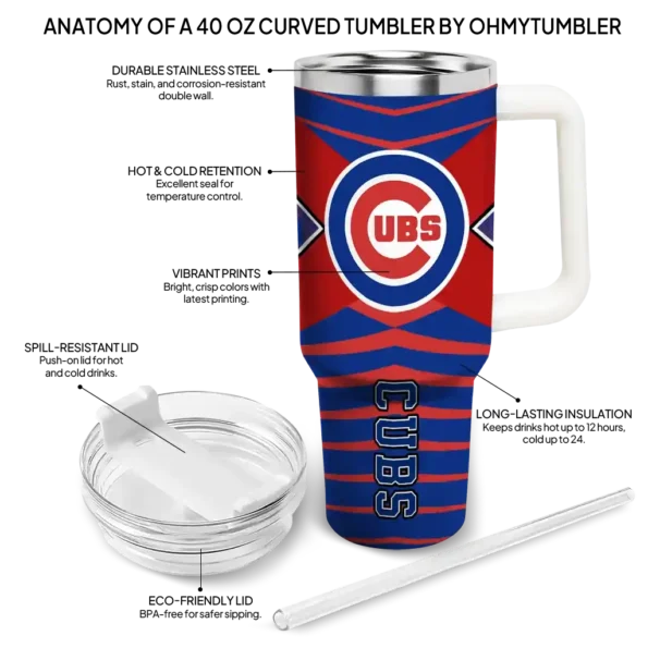 personalized chicago cubs chevron layers blue curved tumbler new arrival 1 1.webp
