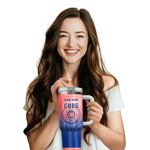 personalized chicago cubs gradient dots blue curved tumbler premium grade 1 1.webp