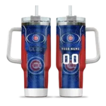 personalized chicago cubs hexagon armor blue curved tumbler best selling 1 1.webp