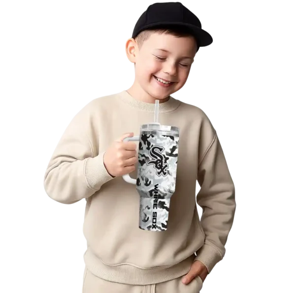 personalized chicago white sox camo mashup black white curved tumbler latest model 1 1.webp