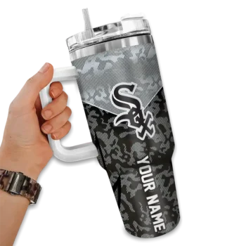 personalized chicago white sox chevron stripe black curved tumbler fashion forward 1 1.webp