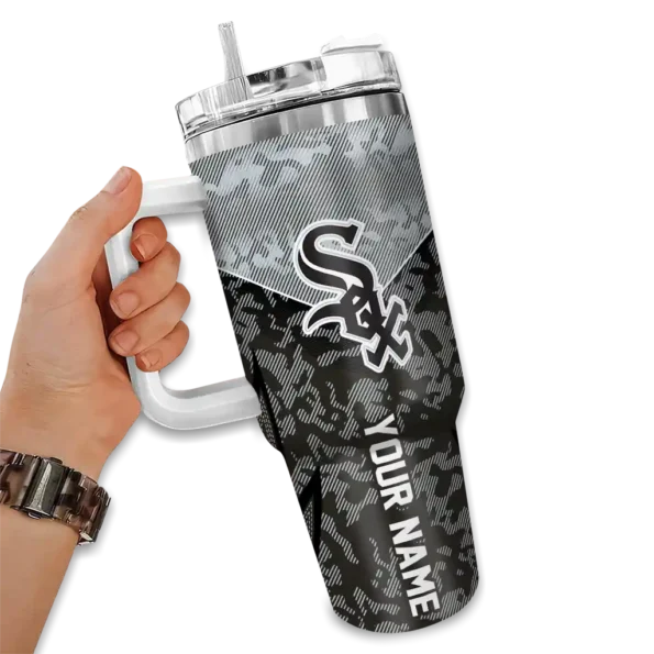 personalized chicago white sox chevron stripe black curved tumbler fashion forward 1 1.webp